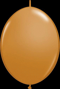 A shiny copper-colored balloon with a smooth surface.