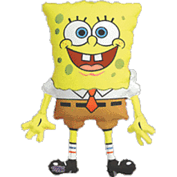SpongeBob SquarePants smiling cheerfully in his classic outfit.