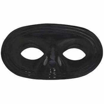 A simple black eye mask with two eye holes.