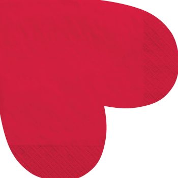 A red heart-shaped object with a smooth surface.