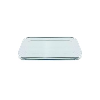 Clear rectangular glass baking dish with handles.