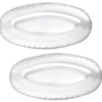 Two transparent inflatable swim rings.