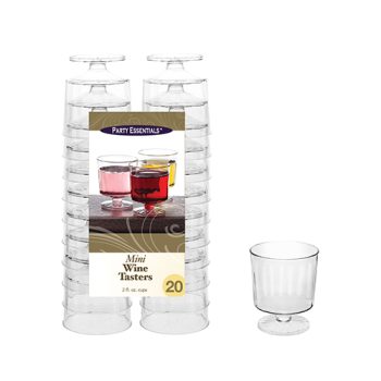 Clear glass tea cups with a textured exterior, packaged in sets of 6.
