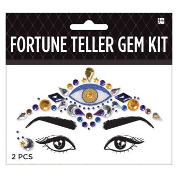 Fortune Teller Gem Kit with decorative gems for face and forehead.