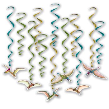 Colorful spiral decorations with starfish at the base.