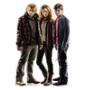 Three casually dressed young adults standing together.