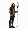 A man dressed as Aquaman holding a trident.