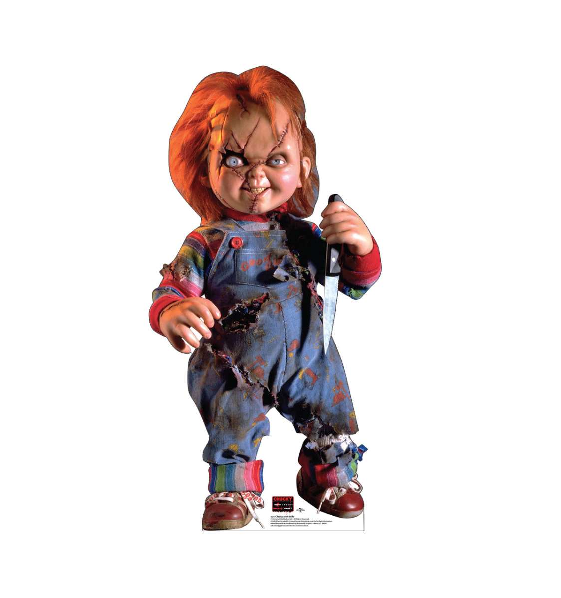 Chucky doll giving a thumbs-up with a mischievous grin.