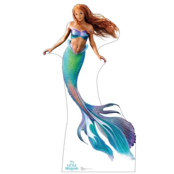 A mermaid with long red hair skipping rope.