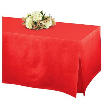 Enhance your table decor with our stylish red flannel table cover - perfect for adding a touch of elegance and sophistication to any event or gathering.