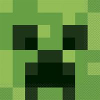 Pixelated green face resembling a Minecraft Creeper.