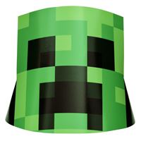 A pixelated green Creeper face from Minecraft.
