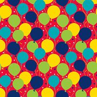 Colorful balloons pattern on a vibrant background.