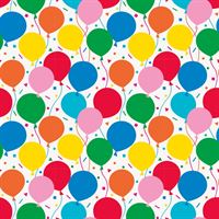 Colorful balloons pattern on a festive background.