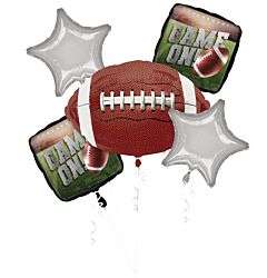Vibrant football-themed party balloons adding excitement to your event - perfect for sports enthusiasts and game day celebrations!