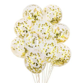 Colorful confetti latex balloons floating against a bright background, perfect for adding a festive touch to any celebration or event.