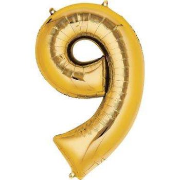 Shimmering gold number balloons for birthdays and celebrations - add a touch of elegance and glam to your party decor!