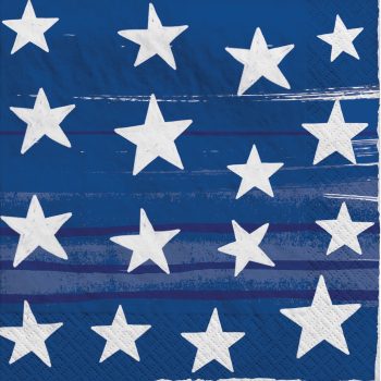 Pattern of white stars on a blue background resembling the US flag.