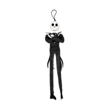 Skeleton character ornament with striped suit.